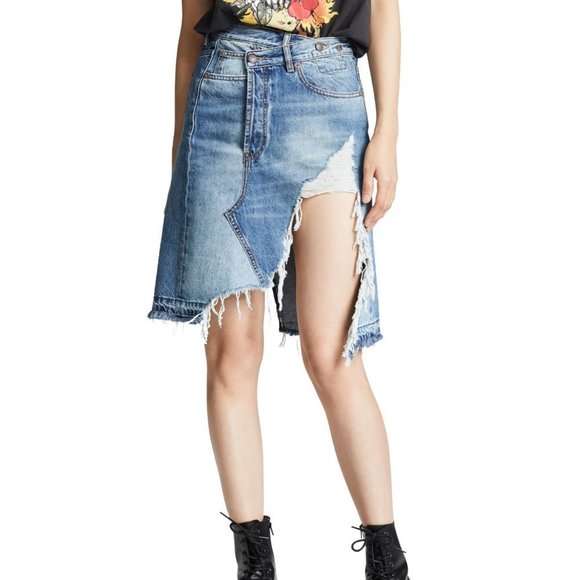 R13 Dresses & Skirts - R13 Norbury Distressed Denim Skirt - 25